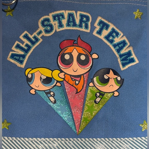 Vintage Powerpuff Girls "All-Star Team" Blue Backpack - PPG - Picture 5 of 7